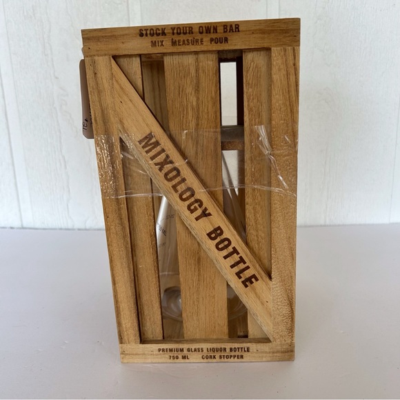 ARTLAND MIXOLOGY GIN DECANTER IN WOODEN CRATE NWT - Picture 6 of 16